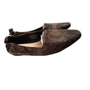 French Connection Emee Snake-Embossed Flats